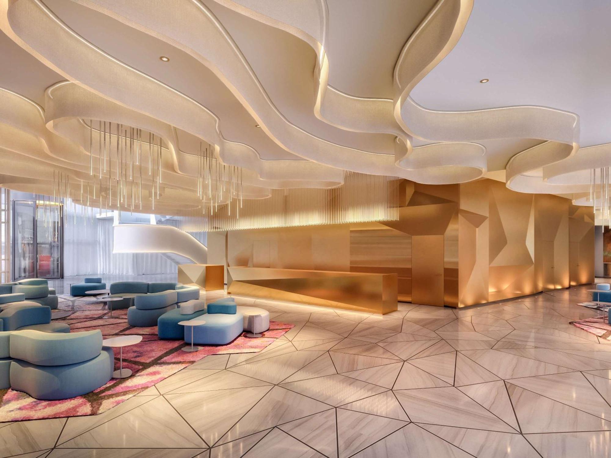 Moevenpick Hotel & Apartments Ghala 马斯喀特 外观 照片 The lobby of the hotel